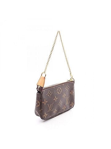 Louis Vuitton Louis Vuitton Mini Pochette Accessoires Handbag, Coated Canvas and Leather, Monogram Pattern, Women's, Brown, M58009 (view 2)