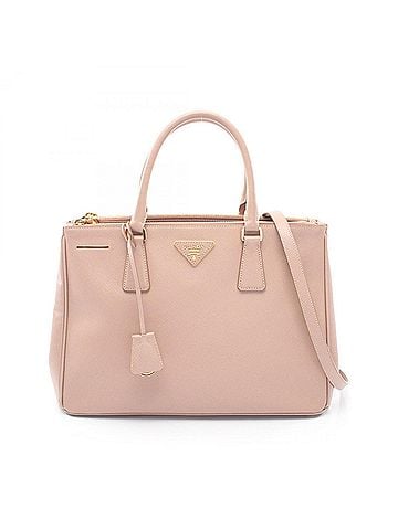 Prada Prada SAFFIANO LUX Galleria 2-Way Tote Bag/Handbag, Saffiano Leather, Women's, Pink (view 1)