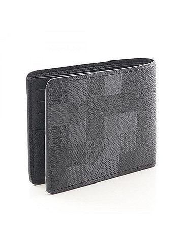 Louis Vuitton Louis Vuitton Portefeuille Slender Billfold Wallet, Coated Canvas, Men's, Black/Gray, M14927 (view 2)