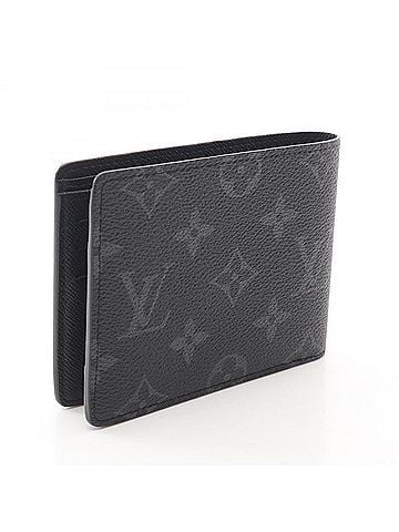Louis Vuitton Louis Vuitton Portefeuille Multiple Monogram Eclipse Bi-fold Wallet, Leather, Men's, Black, M61695 (view 2)