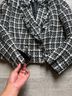 Sandro Plaid Black White Blazer Size S - photo 4