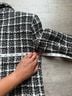 Sandro Plaid Black White Blazer Size S - photo 8