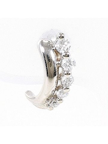 Unbranded Platinum (PT) single earring with 0.1ct diamond, total weight 1.1g, like new condition. (view 1)