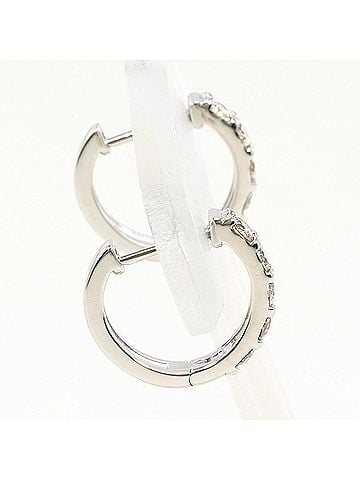 Unbranded PT900 Platinum Earrings with 0.25ct Diamonds, Total Weight 3.5g, Like New Condition. (view 2)