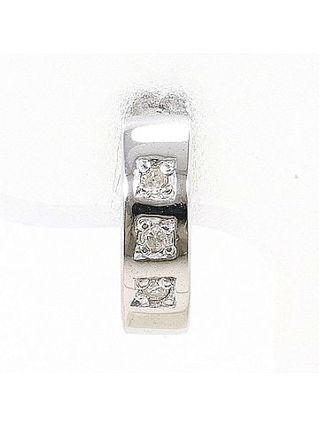 Unbranded K14 14K WG White Gold Earring (Single Earring) with Diamond (No Carat Markings), Total Weight 0.9g, Like New Condition. (view 1)
