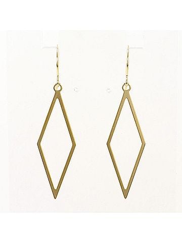 Unbranded K10 10K YG Yellow Gold Earrings, Total Weight 0.8g, Like New Jewelry (view 1)