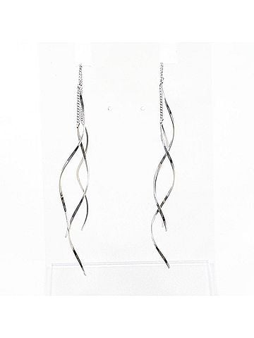 Unbranded K10 10K WG White Gold Earrings, Total Weight 1.0g, Like New Jewelry (view 1)