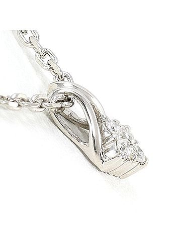 Unbranded PT900 Platinum PT850 Necklace with Diamond (no carat marking), Certificate of Authenticity, Total Weight 4.9g, 45cm, Like New Condition (view 2)