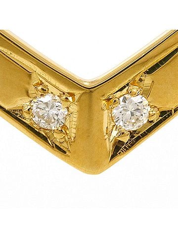 Unbranded 18K (18-karat) yellow gold earrings with 0.04 ct diamonds. Comes a certificate of authenticity. Total weight 5.3g. Like new condition. (view 2)