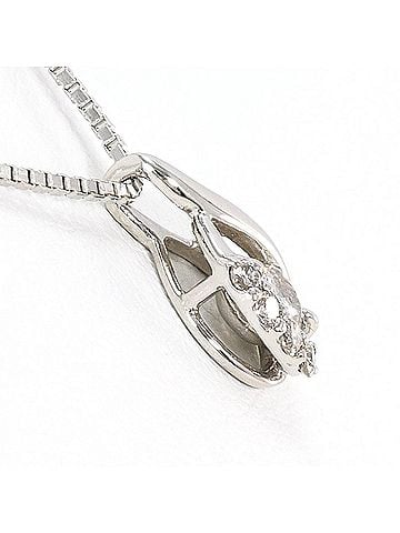 Unbranded PT900 Platinum / PT850 Necklace with 0.20 ct Diamond, Certificate of Authenticity Included, Total Weight 3.3g, 45cm, Like New Condition (view 2)