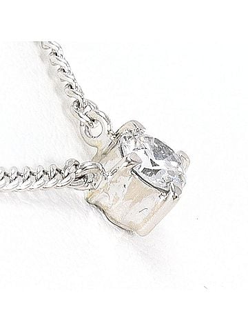 Unbranded PT900 Platinum / PT850 Necklace with 0.18 ct Diamond, Certificate of Authenticity Included, Total Weight 3.9g, 41cm, Like New Condition (view 2)