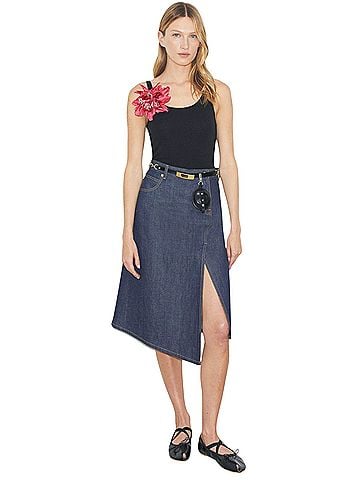 Tory Burch The classic cotton denim  Denim Skirt (view 1)