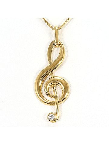 Unbranded 18K (18-karat) Yellow Gold Necklace with 0.04 ct Diamond, Certificate of Authenticity Included, Total Weight 4.9g, 40cm, Like New Condition. (view 1)