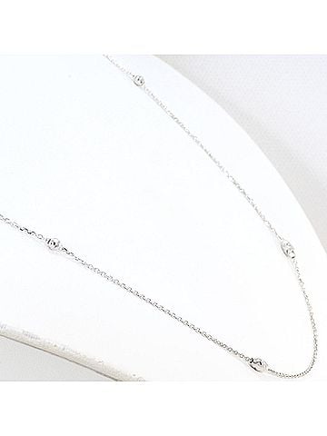 Unbranded 18K (18-karat white gold) necklace, total weight 4.8g, 88cm length, like new. (view 2)