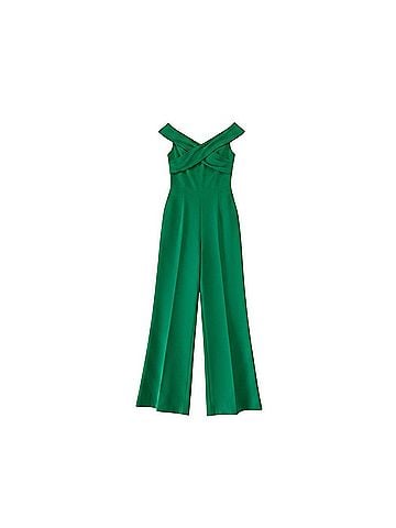 Alice + Olivia Kate Wrap Shoulder Jumpsuit (view 2)