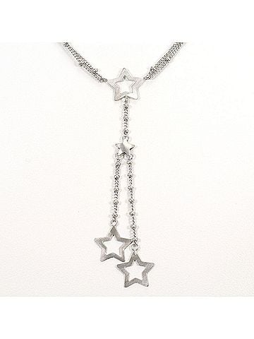 Unbranded 18K (18-karat white gold) necklace, total weight 6.9g, 40cm length, like new. (view 1)