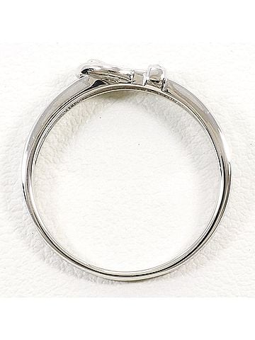 Unbranded PT900 Platinum Ring with 1 Diamond (no carat marking), Total Weight 3.8g, Like New Condition. (view 2)