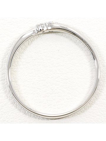 Unbranded PT900 Platinum Ring, 1 Diamond (0.06ct), Total Weight 2.1g, Like New Condition. (view 2)