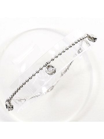 Unbranded PT850 Platinum Bracelet with 0.13ct Diamonds, Total Weight 3.6g, 19cm, Like New Condition. (view 1)