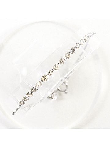 Unbranded PT850 Platinum Bracelet with 1.00ct Diamonds, Total Weight 1.0g, 19.5cm, Like New Condition. (view 1)