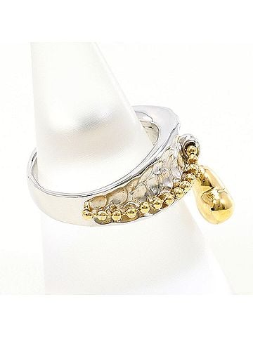 Unbranded PT900 Platinum 18K Yellow Gold Ring, Total Weight 13.0g, Like New Condition. (view 2)