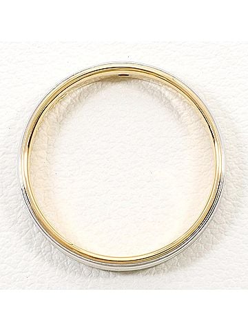 Unbranded PT900 Platinum 18K Yellow Gold Ring with 1 Diamond (carat weight not stamped), Total Weight 3.1g, Like New Condition. (view 2)