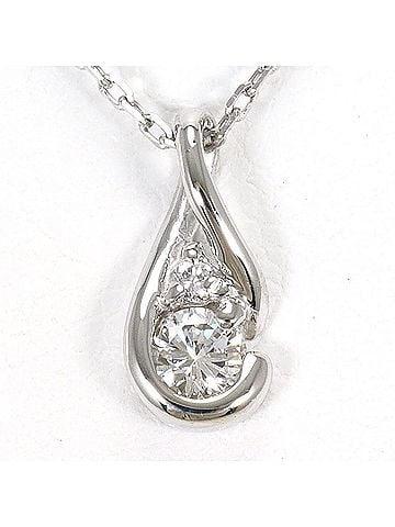 Unbranded PT900 Platinum / PT850 Necklace with 0.11ct Diamond, Total Weight 1.7g, 40cm, Like New Condition (view 1)