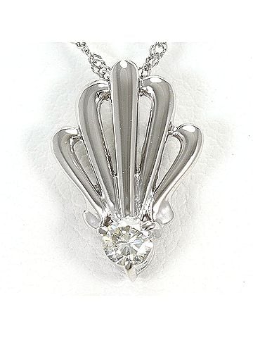 Unbranded PT900 Platinum / PT850 Necklace with 0.11ct Diamond, Total Weight 2.8g, 39cm, Like New Condition. (view 1)