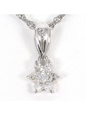 Unbranded PT900 Platinum / PT850 Necklace with 0.13ct Diamond, Total Weight 3.0g, 40cm Length, Jewelry (view 1)