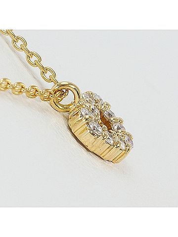 Unbranded 18K (18-karat) Yellow Gold Necklace with 0.16ct Diamond, Total Weight 1.9g, 40cm Length, Like New Condition. (view 2)
