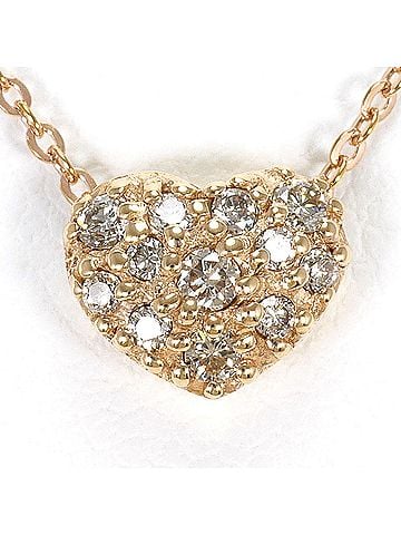 Unbranded K10 10K PG Pink Gold Necklace with 0.12ct Diamond, Total Weight 1.2g, 40cm, Like New Condition (view 1)