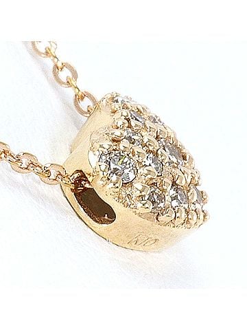 Unbranded K10 10K PG Pink Gold Necklace with 0.12ct Diamond, Total Weight 1.2g, 40cm, Like New Condition (view 2)