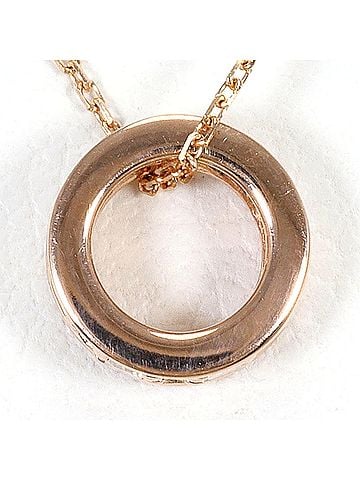 Unbranded K10 10K Pink Gold Necklace with 0.10ct Diamond, Total Weight 0.8g, 46cm Length, Like New Condition (view 1)