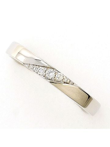 Unbranded PT950 Platinum Ring with 1 Diamond (0.04 ct), Total Weight 3.5g, Like New Condition. (view 1)