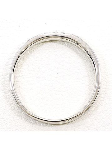 Unbranded PT950 Platinum Ring with 1 Diamond (0.04 ct), Total Weight 3.5g, Like New Condition. (view 2)