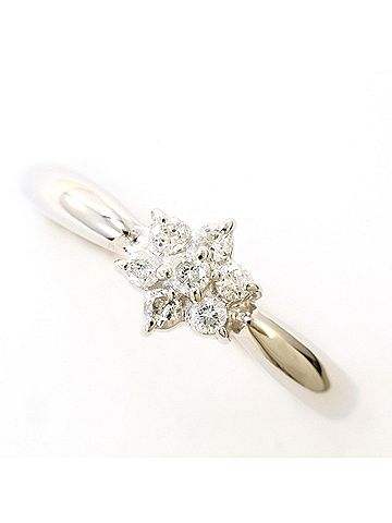 Unbranded PT900 Platinum Ring with 1 Diamond (0.13 ct), Total Weight 2.1g, Like New Condition. (view 2)