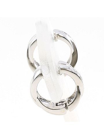Unbranded PT900 Platinum Earrings with 0.05ct Diamonds, Certificate of Authenticity Included, Total Weight 6.2g, Like New Condition. (view 2)