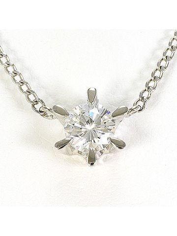 Unbranded PT850 Platinum Necklace with 0.51ct Diamond (SI2 clarity), Certificate of Authenticity, Total Weight 3.9g, 42cm, Like New Condition. (view 1)