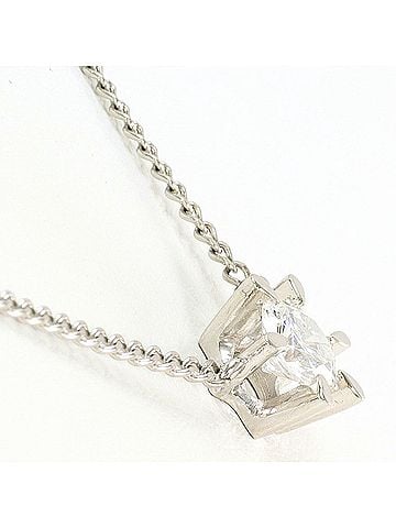 Unbranded PT850 Platinum Necklace with 0.51ct Diamond (SI2 clarity), Certificate of Authenticity, Total Weight 3.9g, 42cm, Like New Condition. (view 2)