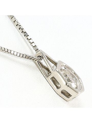 Unbranded PT850 Platinum Necklace with 0.26ct Diamond (I1 clarity), Certificate of Authenticity, Total Weight 3.1g, 40cm Length, Like New Condition. (view 2)
