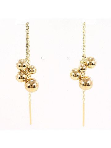 Unbranded K10 10K YG Yellow Gold Earrings, Total Weight 0.7g, Like New Jewelry (view 1)