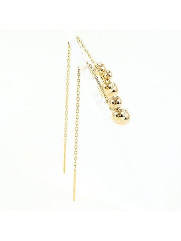 Unbranded K10 10K YG Yellow Gold Earrings, Total Weight 0.7g, Like New Jewelry (view 2)