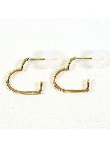 Unbranded K10 10K YG Yellow Gold Earrings, Total Weight 0.7g, Like New Jewelry (view 1)