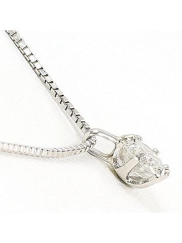 Unbranded PT900 Platinum / PT850 Necklace with 0.3ct Diamond, Total Weight 2.7g, 45cm, Like New Condition. (view 2)