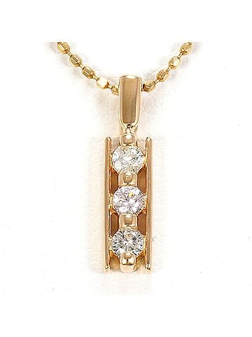 Unbranded K14 14K YG Yellow Gold Necklace with 0.14ct Diamond, Total Weight 1.6g, 40cm, Like New Condition (view 1)
