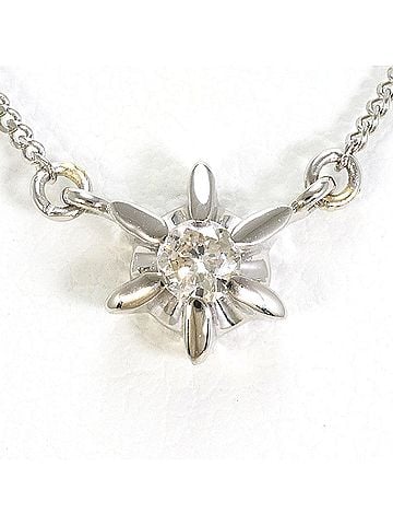 Unbranded PT900 Platinum / PT850 Necklace with 0.10ct Diamond, Total Weight 2.6g, 41cm, Like New Condition. (view 1)