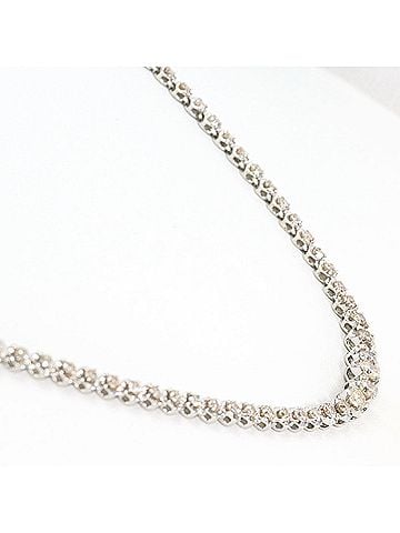 Unbranded K14 14K WG White Gold Necklace with 3.00ct Diamond, Certificate of Authenticity Included, Total Weight 9.9g, 41cm, Like New Condition (view 2)