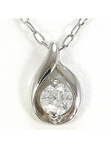 Unbranded PT900 Platinum / PT850 Necklace with 0.10ct Diamond, Total Weight 0.9g, 41cm, Like New Condition. (view 1)