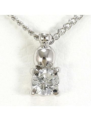 Unbranded PT900 Platinum / PT850 Necklace with 0.10ct Diamond, Total Weight 2.0g, 42cm, Like New Condition (view 1)
