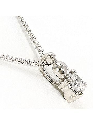 Unbranded PT900 Platinum / PT850 Necklace with 0.10ct Diamond, Total Weight 2.0g, 42cm, Like New Condition (view 2)